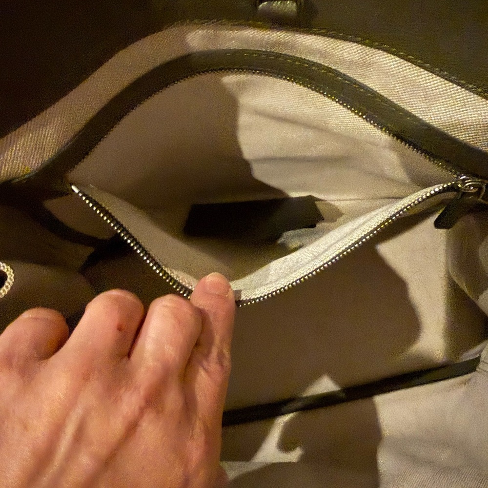 MCM Olive Green Logo Tote - Picture 8 of 9